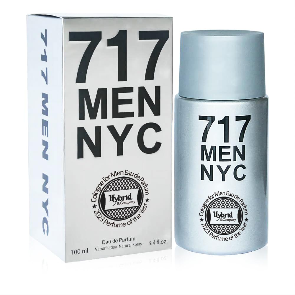 Hybrid & Company 717 Men Nyc Toilette Spray, 3.4 Fl Oz - Masculine Scent, Natural Fragrance