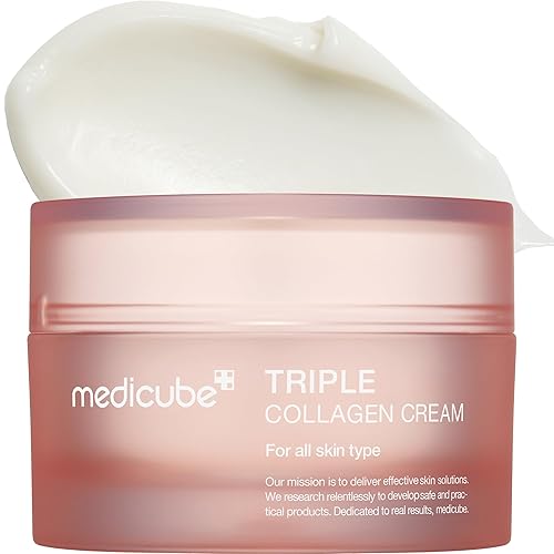 Medicube Triple Collagen Cream - Hydrating Moisturizer With Hyaluronic Acid & Shea Butter, 1.69 Oz