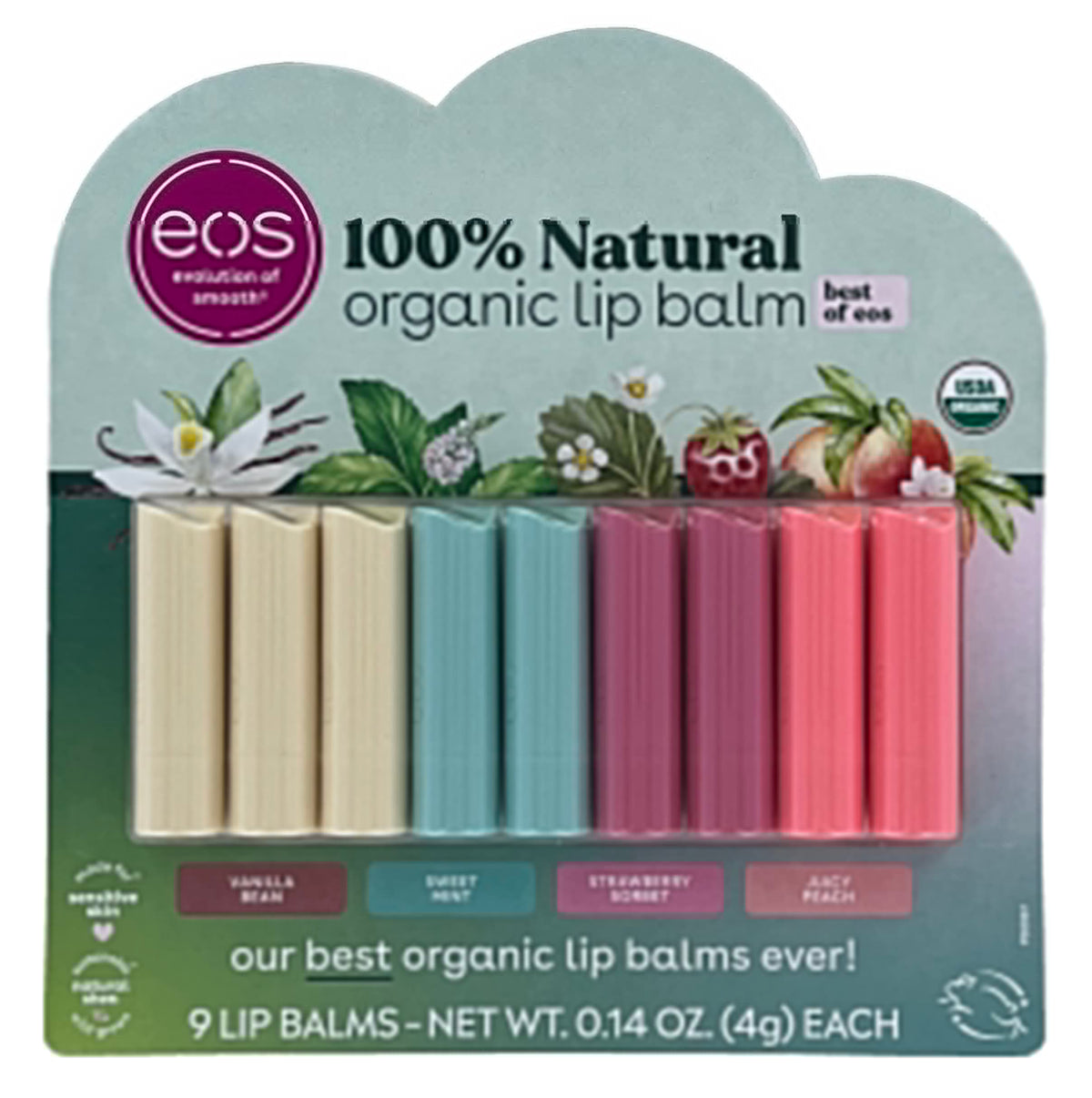 Eos Best Of Eos Lip Balm - 9 Sticks, Moisturizing & Smooth, Evolution Of Smooth