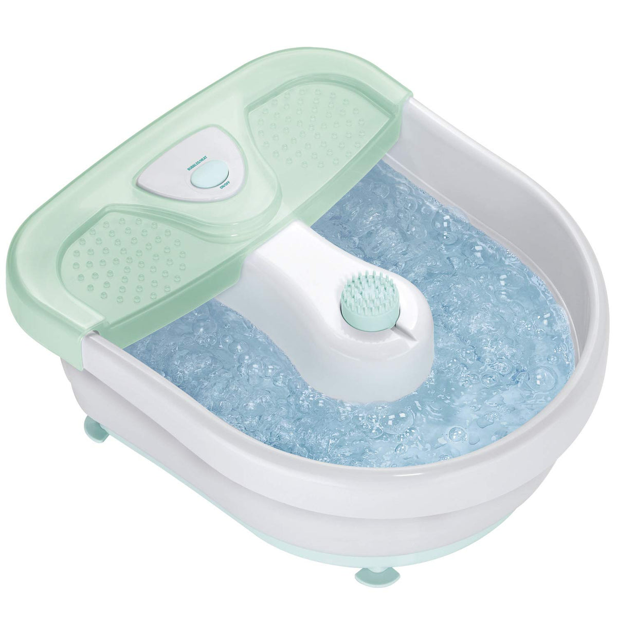 Conair Soothing Pedicure Foot Spa With Bubbles, Deep Basin, Seafoam/White, 1 Count