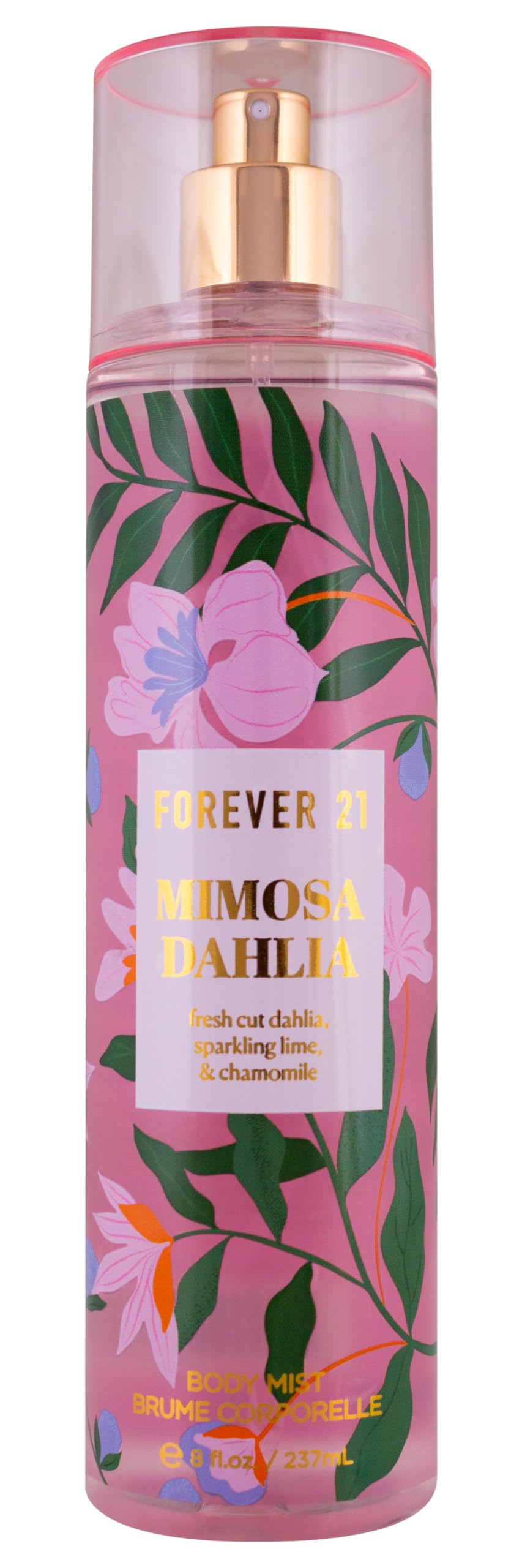 Forever 21 Mimosa Dahlia Body Spray, 8 Fl Oz - Refreshing Floral Scent for All-Day Fragrance and Invigorating Aroma