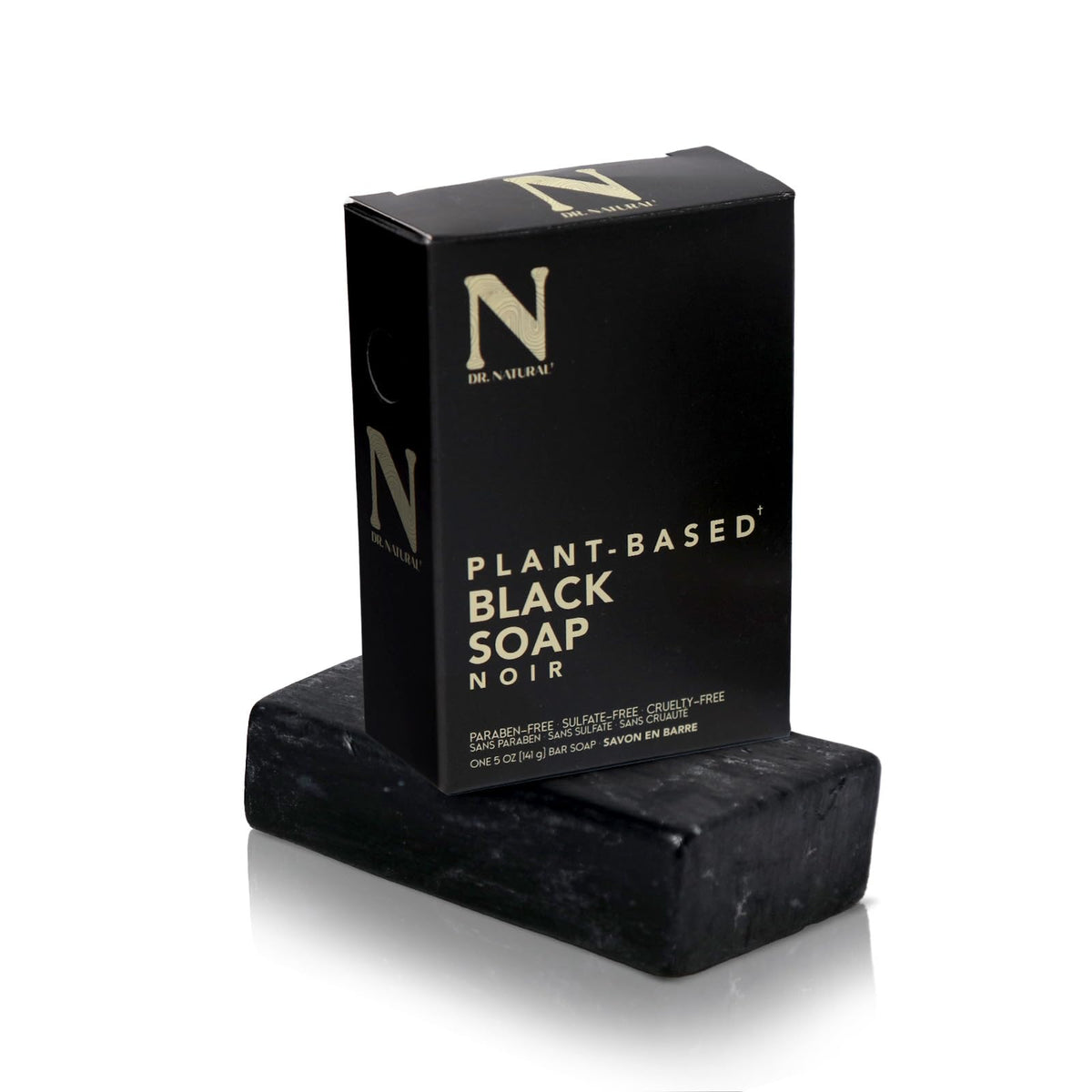 Dr Natural Black Bar Soap  5 oz  UltraMoisturizing Natural Soap with Shea Butter  Safe for Family and Pets  Helps Reduce Ac