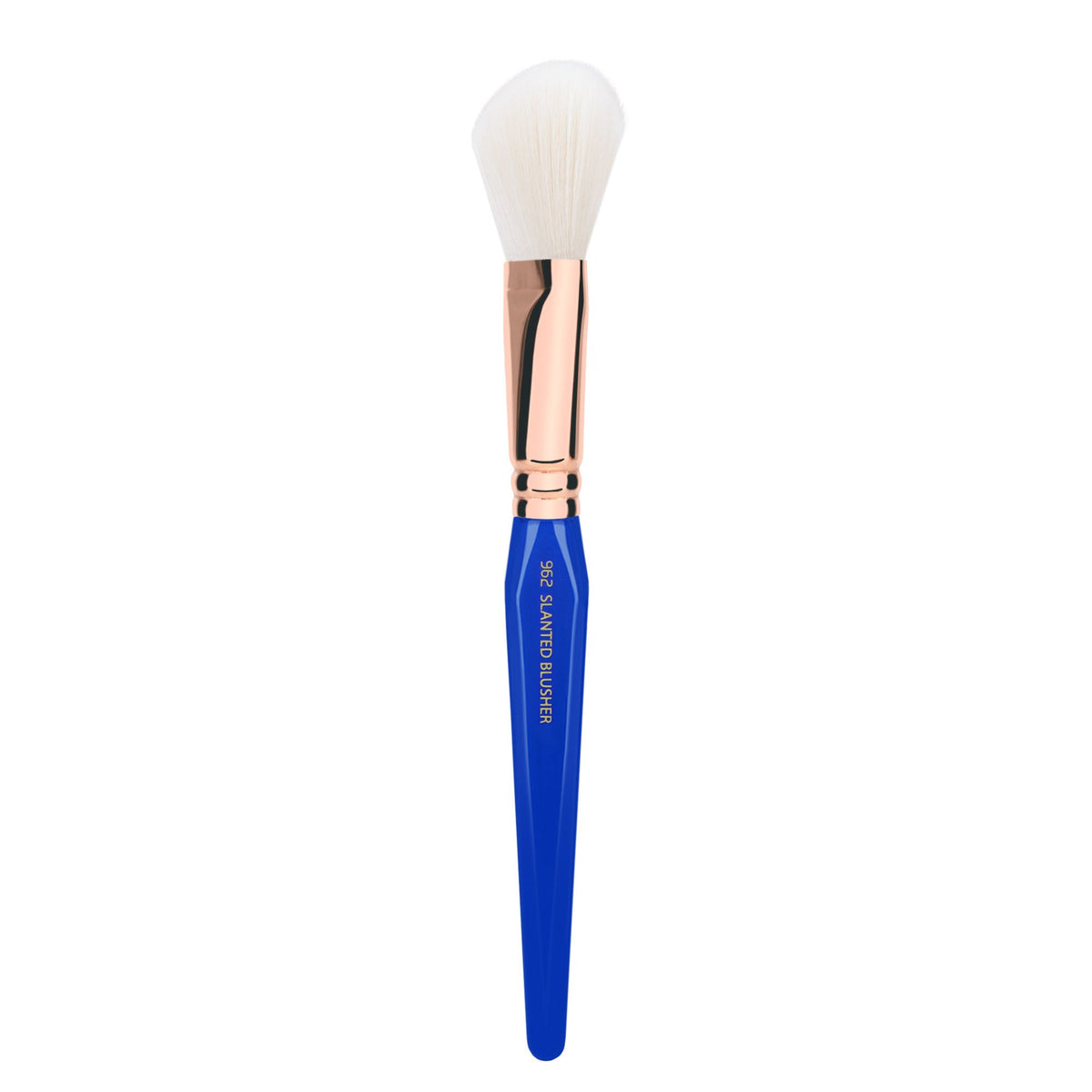 Bdellium Tools Slanted Blusher Brush - Vegan Synthetic Fibers For Contouring & Highlighting, Blue