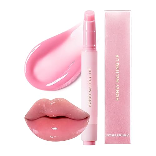 Nature Republic Honey Melting Lip Plumping Stick - 11 Pink, Glossy Tint & Volumizer, 0.1Oz