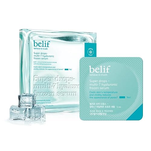 Belif Super Drops Multi-7 Hyaluronic Serum - Hydrating, Soothing, Peptides & Caffeine, 5Mlx9Ea