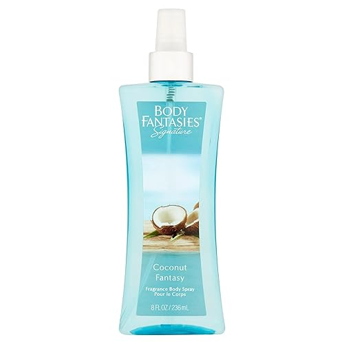 Body Fantasies Signature Coconut Fantasy Body Spray 8 oz for Women - Refreshing Tropical Scent, Perfect for Daily Use