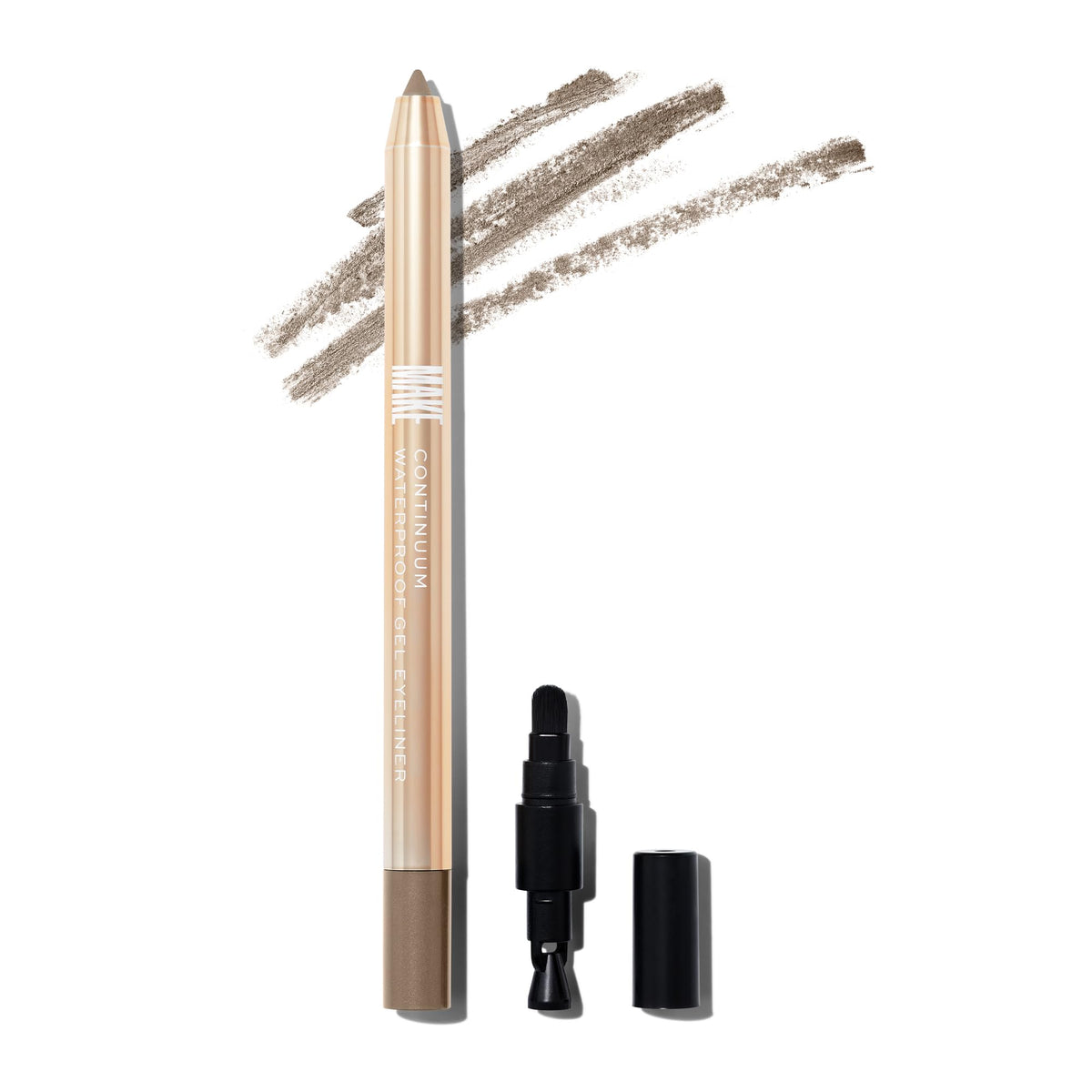 Make Continuum Waterproof Gel Eyeliner - Gold Smudge-Proof Sparkly Taupe Pencil, 0.16 Fl Oz