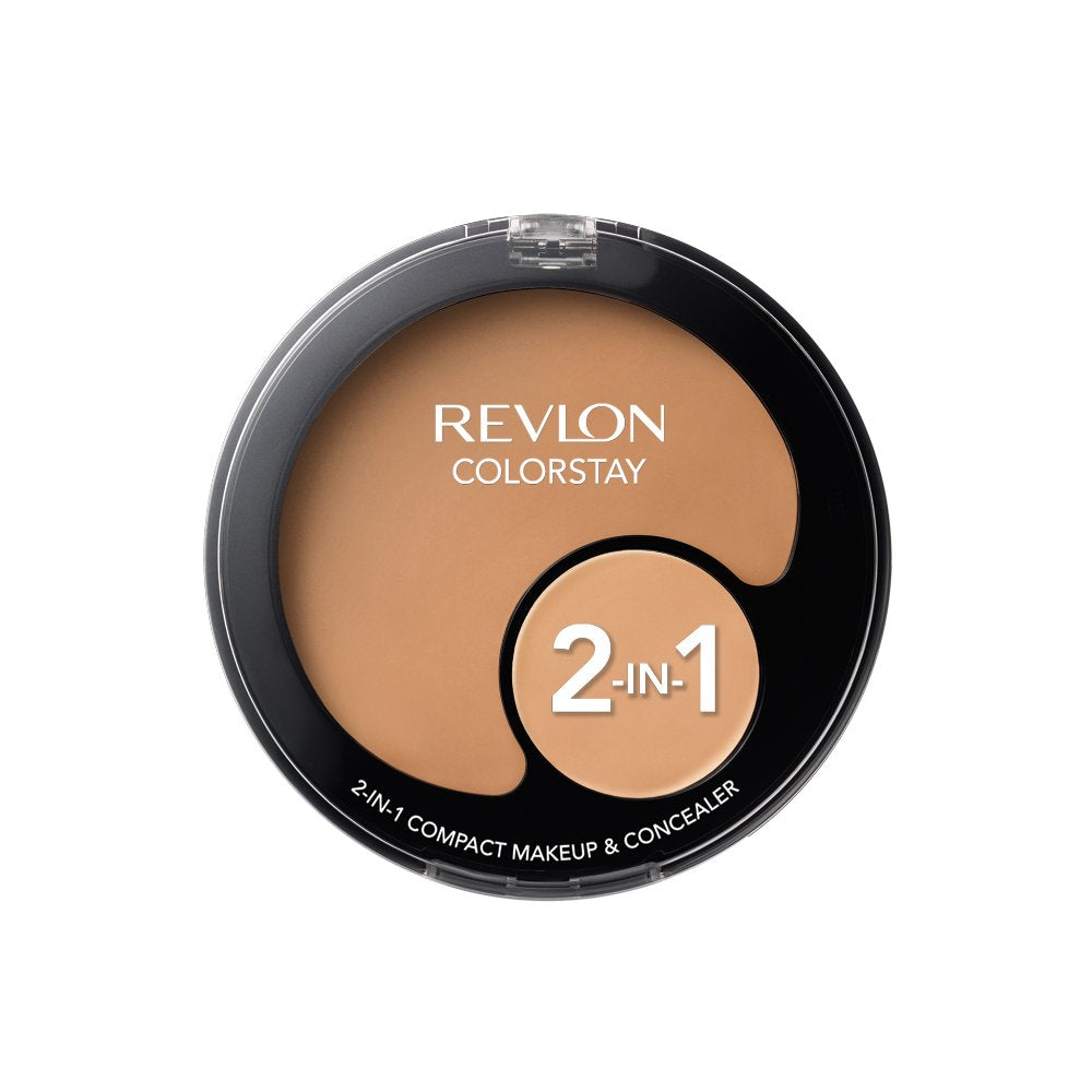 Revlon Colorstay 2-In-1 Compact Makeup & Concealer, Warm Golden, 0.38 Oz