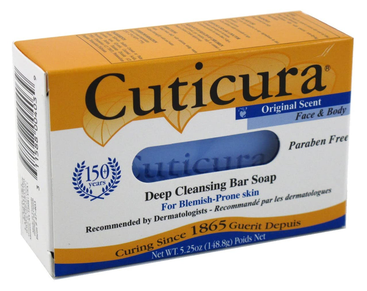 Cuticura Original Medicated Soap, Bath Size 5.25 Ounce - Soothing & Healing Cleanser