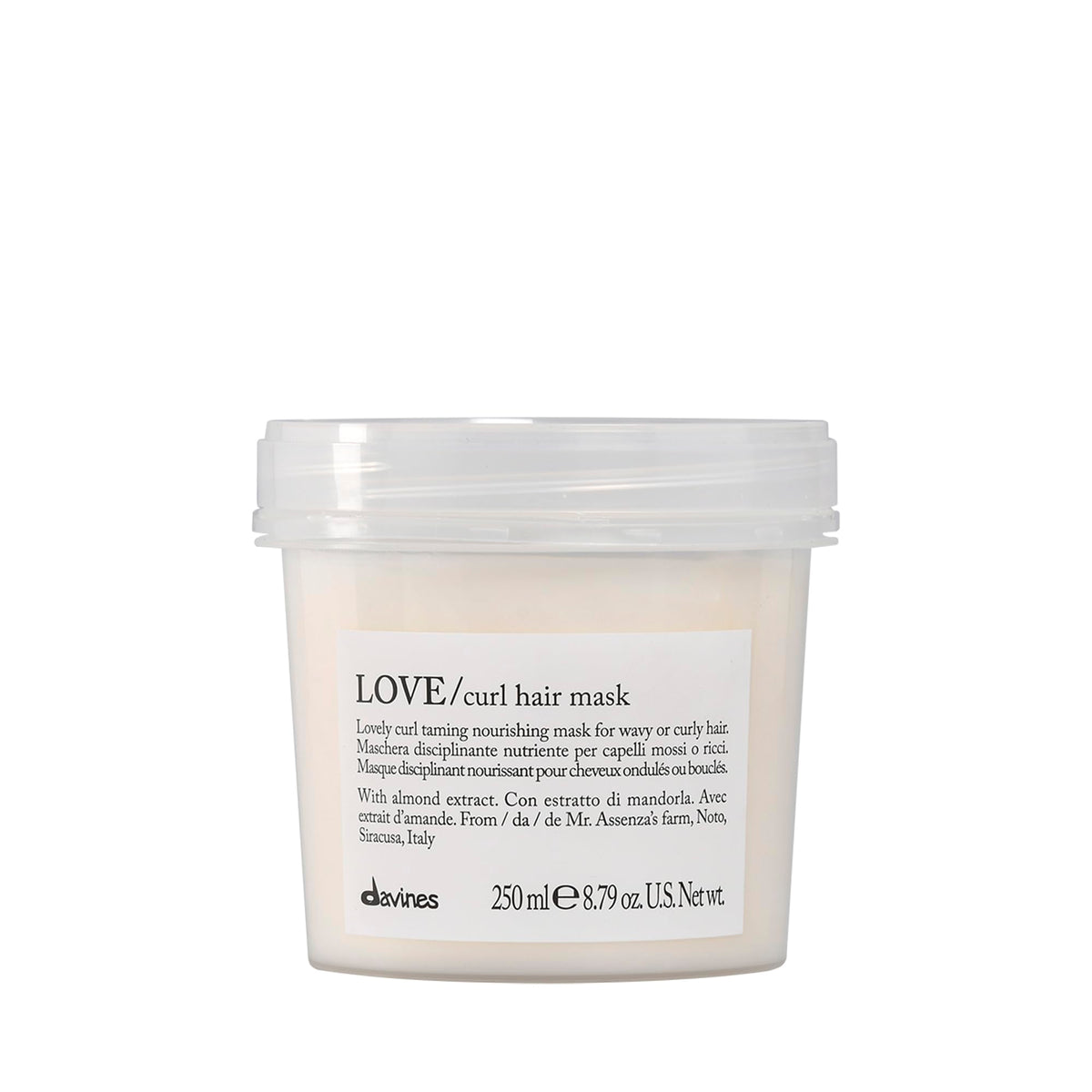 Davines Love Curl Mask - 8.79 Oz. Hydrating Treatment For Curly Hair, Enhances Definition