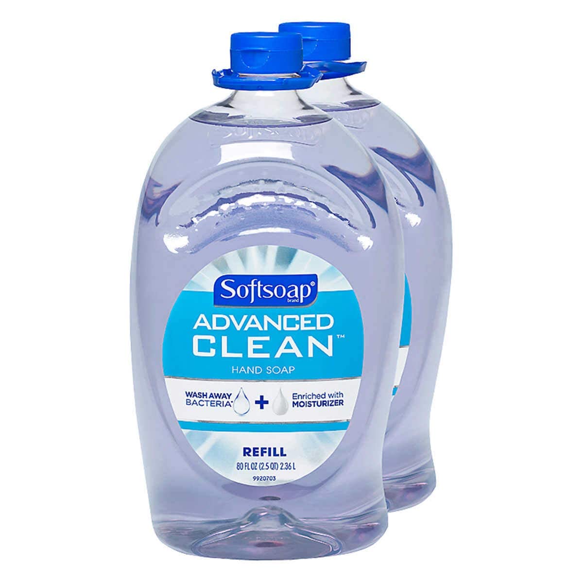 Softsoap Handsoap Refill, 80 Fl Oz (Pack Of 2) - Washes Away Bacteria, Blue