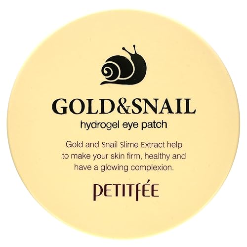 Petitfee Gold & Snail Hydrogel Eye Patches - 60 Count for Dark Circles & Puffiness Relief