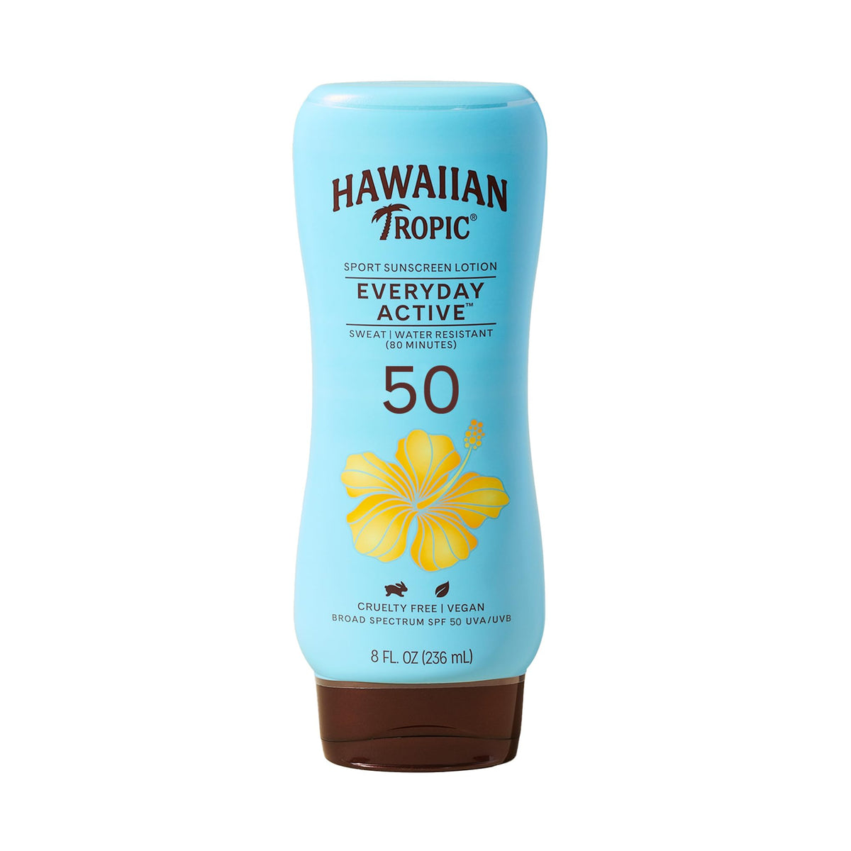 Hawaiian Tropic Spf 50 Everyday Active Lotion Sunscreen, 8Oz - Water Resistant, Oxybenzone Free