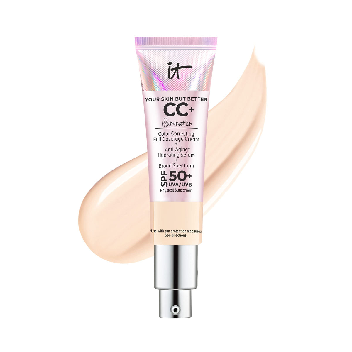 It Cosmetics Cc+ Cream Illumination, Full-Coverage Foundation & Spf 50+, 02 Fair Light, 1.08