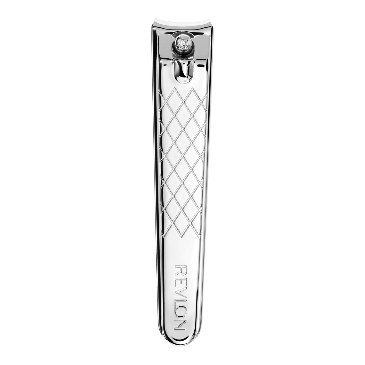 Revlon Toenail Clipper With File - Curved Blade Nail Care Tool, Easy To Use, Silver