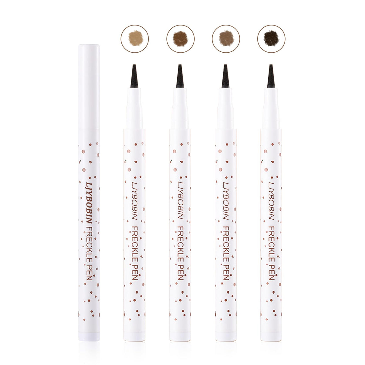 Ljybobin Freckle Pen - 4 Colors, Waterproof & Long Lasting, Makeup For Vivid Freckles