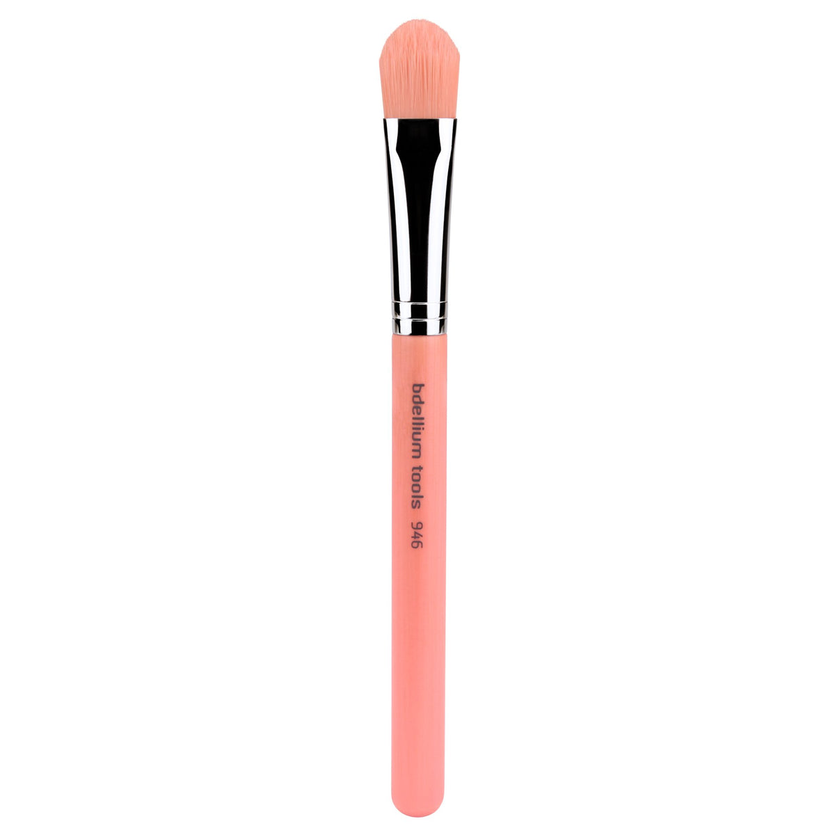 Bdellium Tools Pink Bambu Firm Foundation Brush - Soft Synthetic Fibers For Blending & Contouring