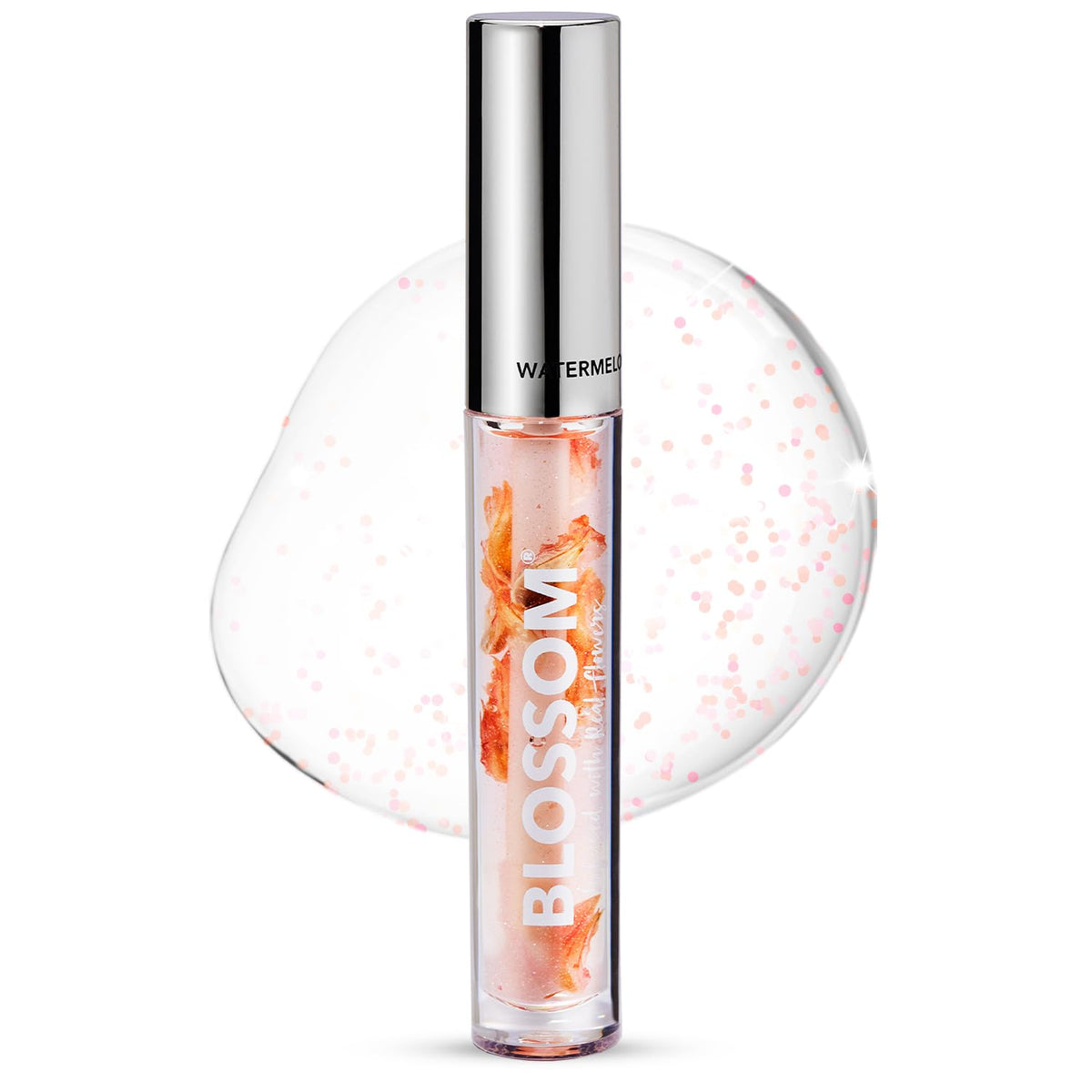 Blossom Lip Gloss & Oil With Olive Oil, Hydrating Shimmer, Infused With Flowers, Watermelon, 3G