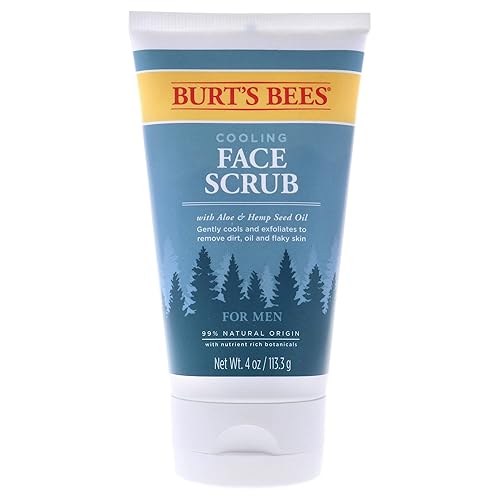 Burt'S Bees Men'S Cooling Face Scrub, 4 Oz - Refreshing Exfoliating Cleanser