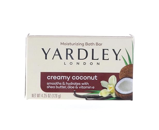 Yardley Creamy Coconut Bath Bar - 4.25 Oz, Pack Of 8 - Moisturizing & Nourishing Soap