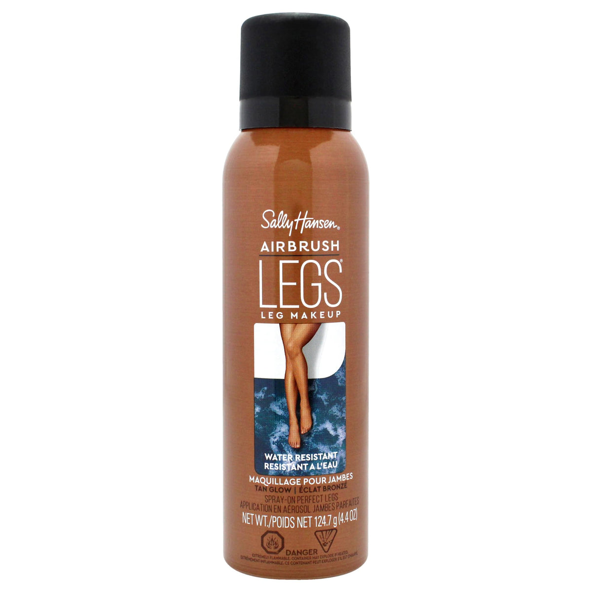 Sally Hansen Airbrush Legs Spray-On Makeup, Tan Glow, Water Resistant, 4.4 Fl Oz