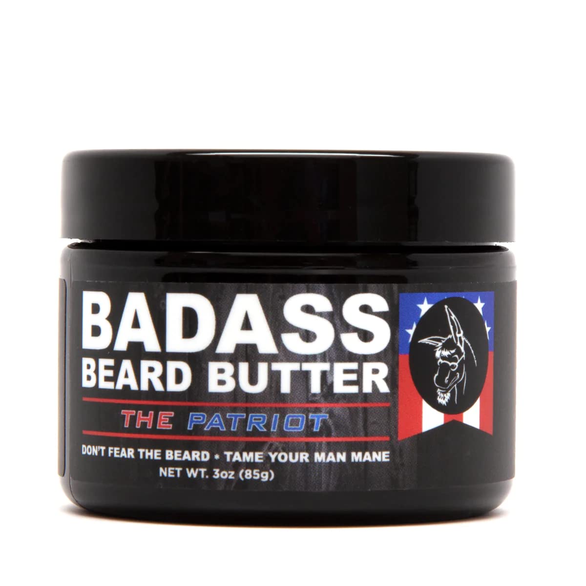 Badass Beard Care Beard Butter For Men - The Patriot, 3 Oz - Natural, Softening, Itch-Free