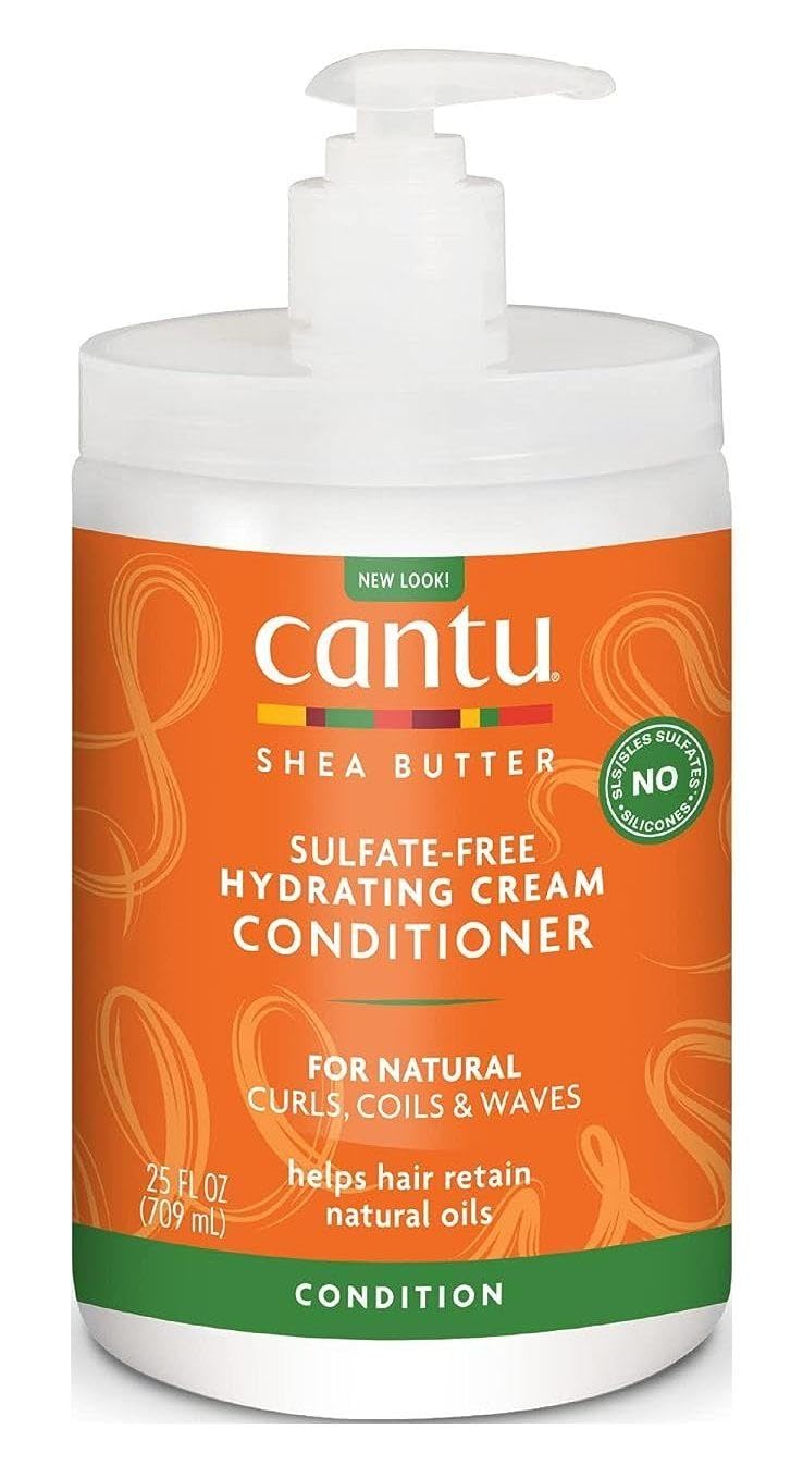 Cantu Natural Hair Conditioner Hydrating Cream 25 Ounce Pump (2 Pack)