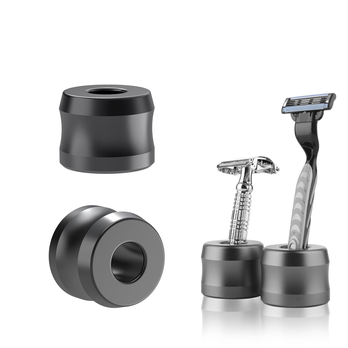 Linkidea Safety Razor Stand, Dark Grey, 0.7&quot; Opening, Compatible With Gillette Skinguard