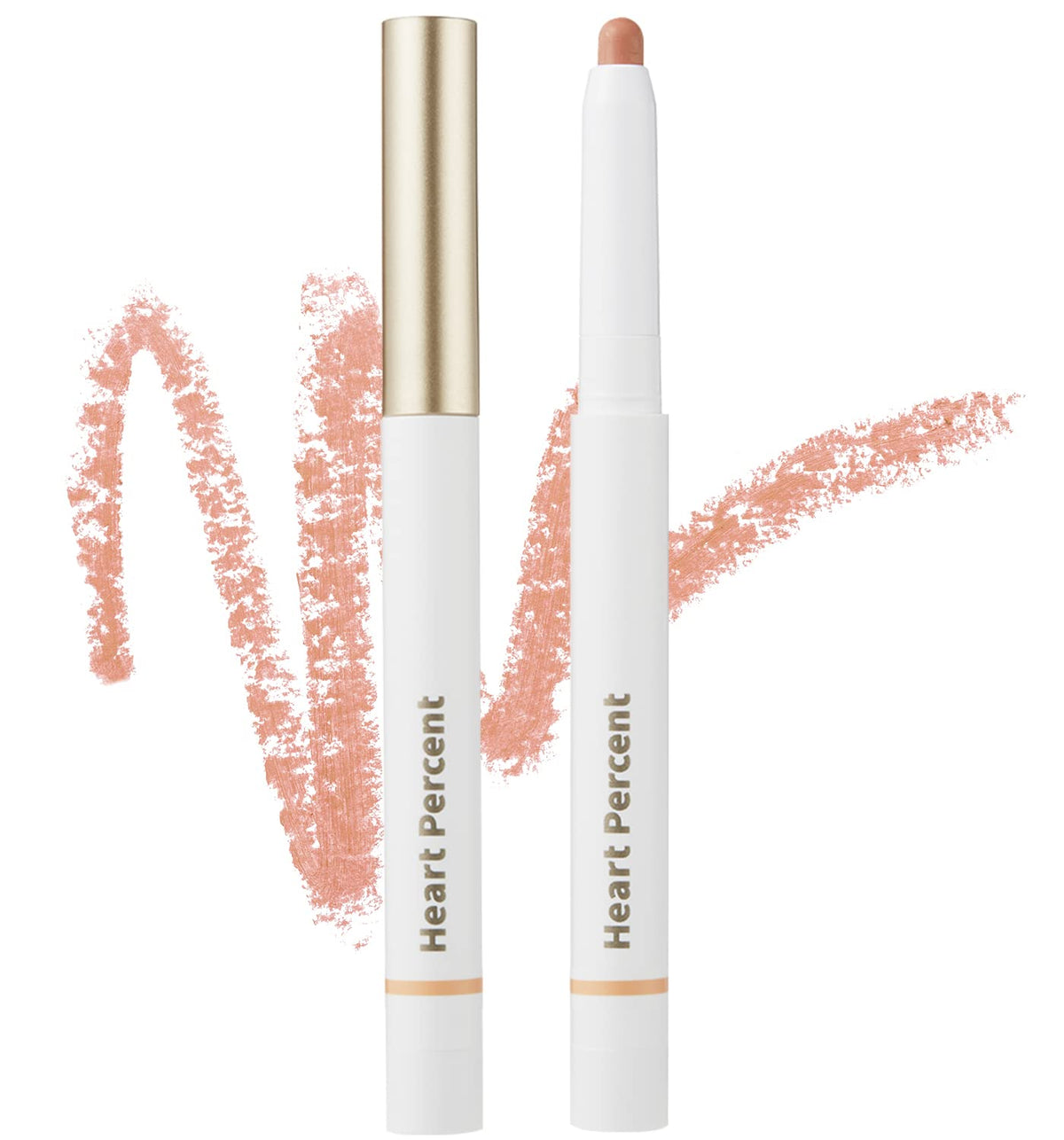 Heart Percent Long-Lasting Lip Pencil #01 Peach Beige - Creamy Retractable Liner 0.8G