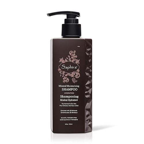 Saphira Moisturizing Shampoo 8.5Oz - Hydrating, Sulfate-Free, Vegan For Dry & Damaged Hair