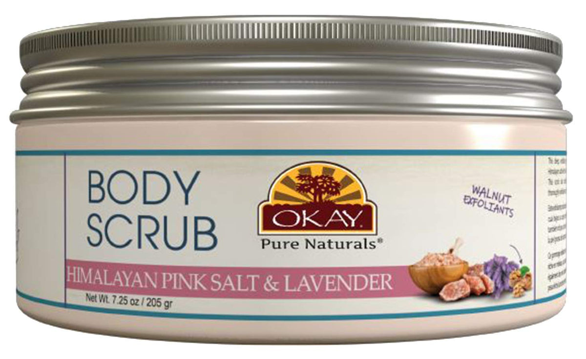 Okay Himalayan Pink Salt Body Scrub With Lavender - 7.25Oz Cranberry Scented Exfoliator