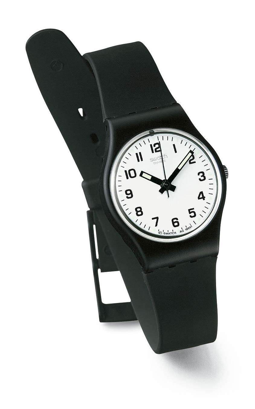 Swatch Unisex Black Plastic Watch - Model Lb153, Stylish And Durable Timepiece