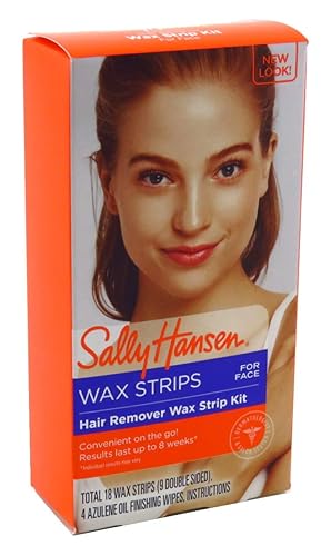 Sally Hansen Hair Remover Wax Strips For Face - 2 Count Kit, Quick & Easy Hair Removal