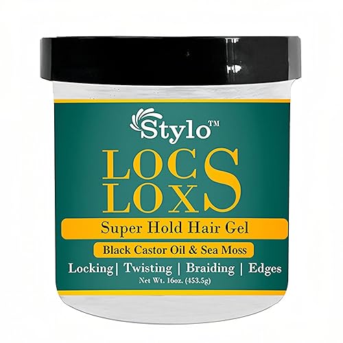 J. Amila Locs Gel With Castor Oil & Sea Moss - High Hold Retwisting & Braiding, 16Oz