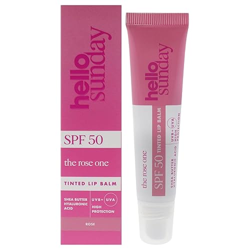 Hello Sunday The One Tinted Lip Balm Spf 50 - Rose, 0.5 Oz - Hydrating Cranberry Color