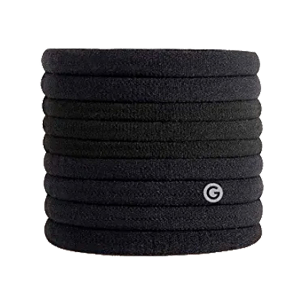 GIMME Beauty Fine Hair Ties - Black Onyx, Seamless Microfiber, 12 Count, No Snagging, All