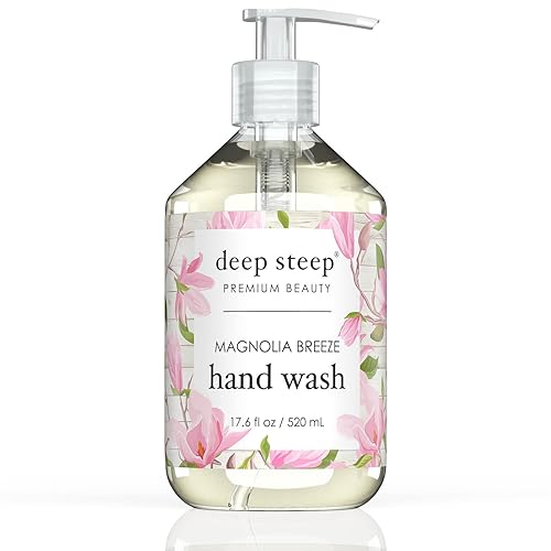 Deep Steep Magnolia Breeze Liquid Hand Wash, 17.6 Fl Oz - Gentle & Nourishing Cleanser