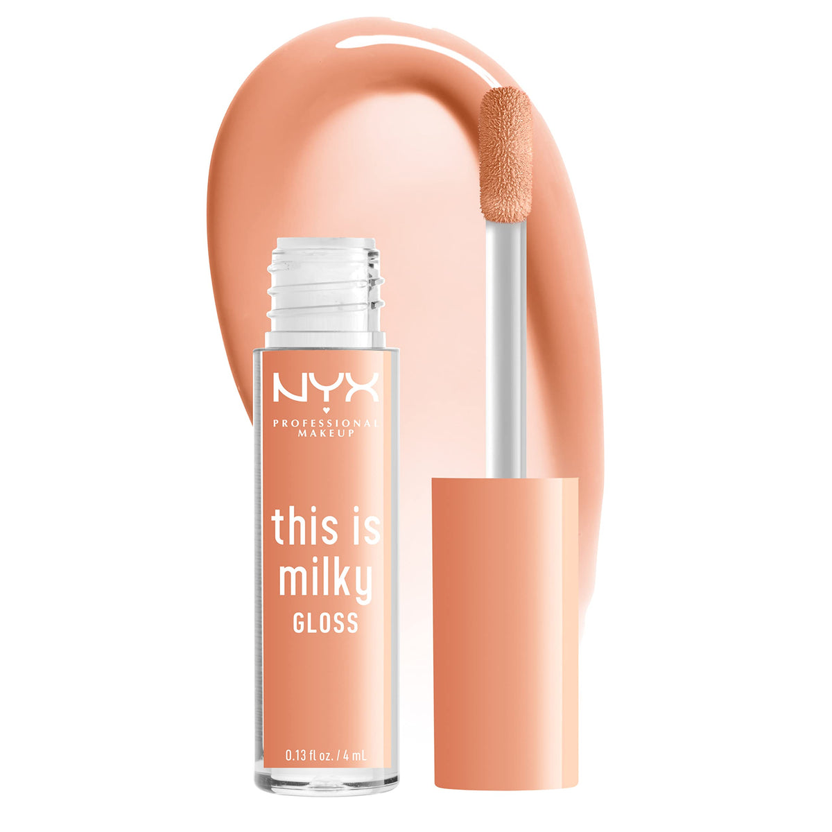 Nyx Professional Makeup Milky Gloss - Vegan Lip Gloss, 12Hr Hydration, Milk & Hunny, 0.