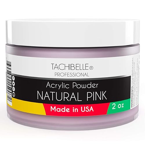 Tachibelle Professional Acrylic Nail Powder, Natural Pink 2oz - Salon Quality, Made in USA