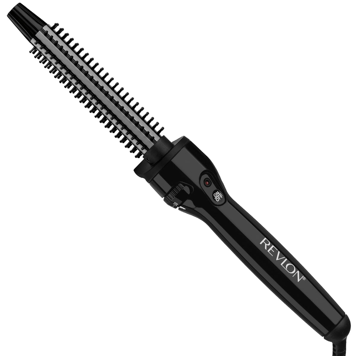 Revlon Perfect Heat 3/4&quot; Ceramic Curling Iron Brush, Black - Professional Hair Styling Tool