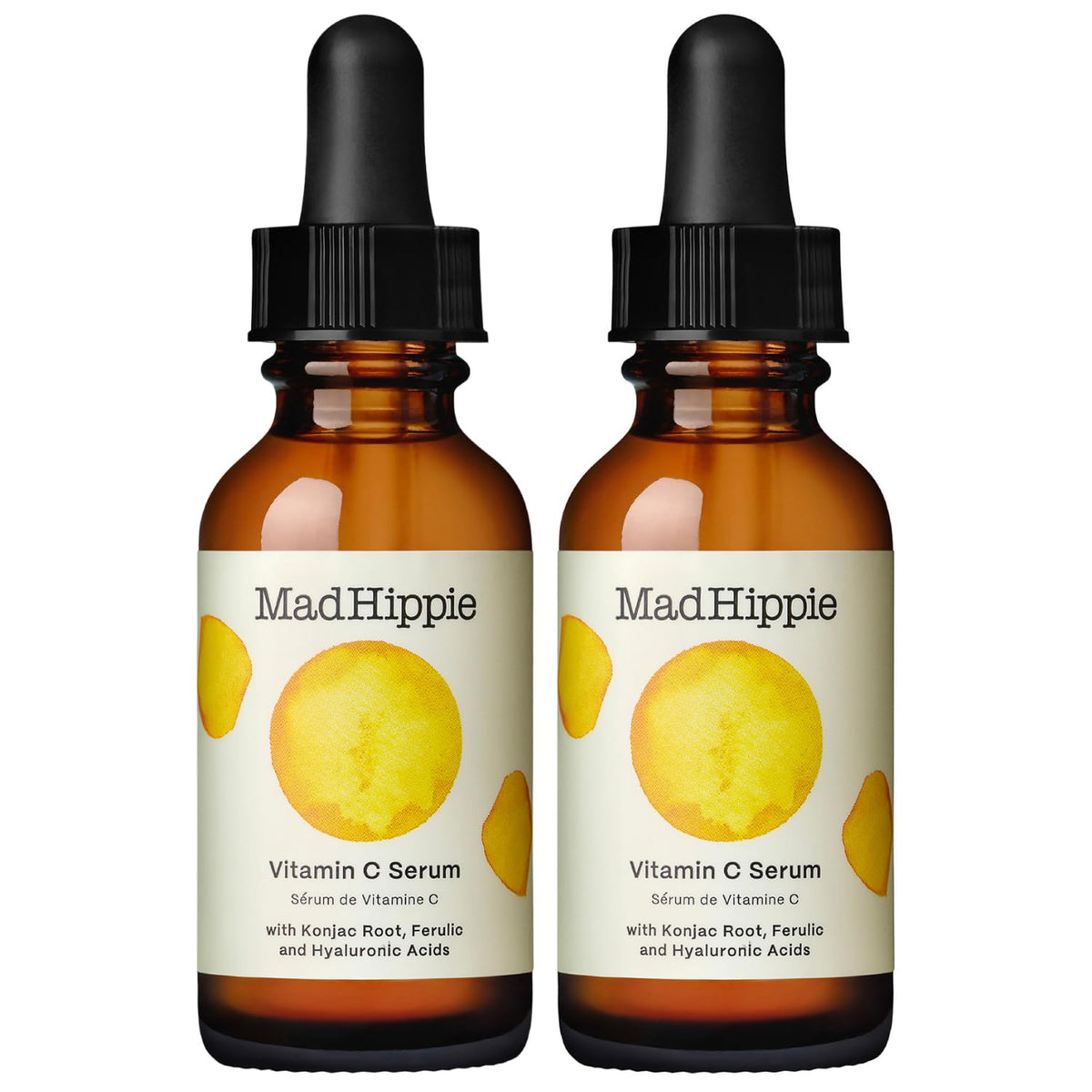 Mad Hippie Vitamin C Serum 2-Pack | Brightening Serum With Hyaluronic Acid & Vitamin E 1.02 Oz