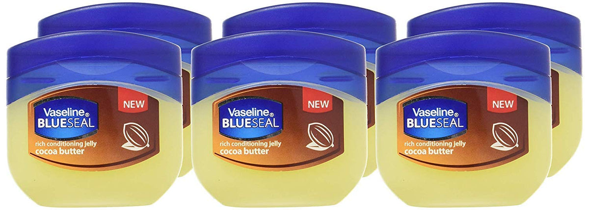 Vaseline Cocoa Butter Petroleum Jelly, Rich Conditioning, Travel Size 1.7 Oz, Pack Of 6