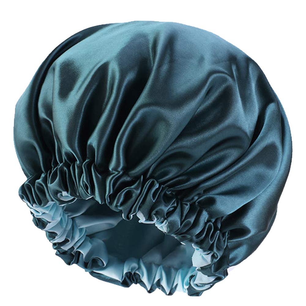 Edoneery Blue Zircon Silk Satin Hair Bonnet For Sleeping - Women'S Natural Hair Care