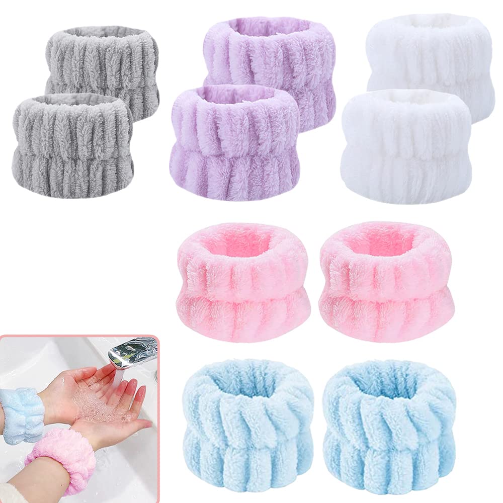 M-Bestl 10 Pack Microfiber Wrist Towels For Face Washing - Pink, Gray, Blue, Purple, White