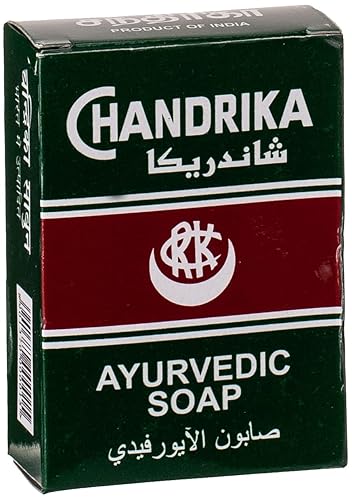 Chandrika Ayurvedic Soap 75G - Natural Herbal Cleanser For Healthy Skin, 2.6 Oz