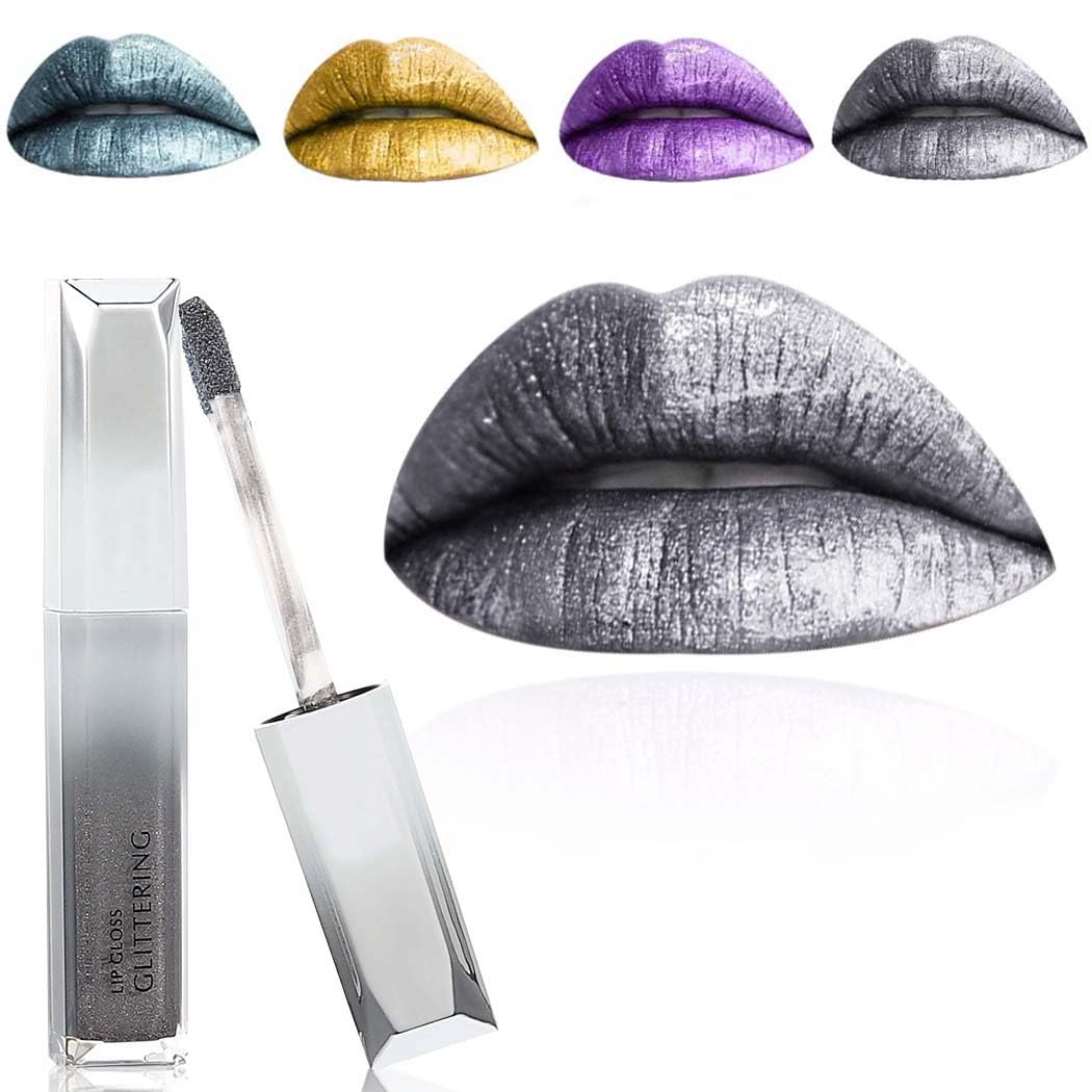 Kilshye Glitter Lipstick Matte Liquid - High Pigment, Long Lasting, Waterproof - C- Silver 18