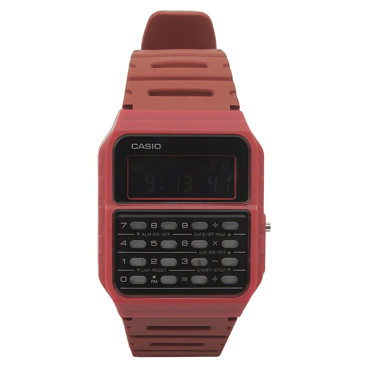 Casio Ca-53Wf-4B Red Digital Calculator Watch - Classic Men'S Resin Timepiece