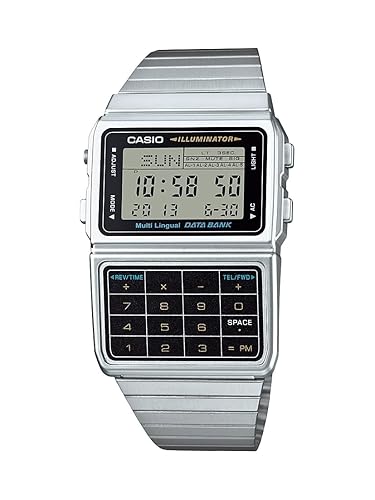 Casio Men'S Silver Tone 25-Memory Databank Calculator Watch