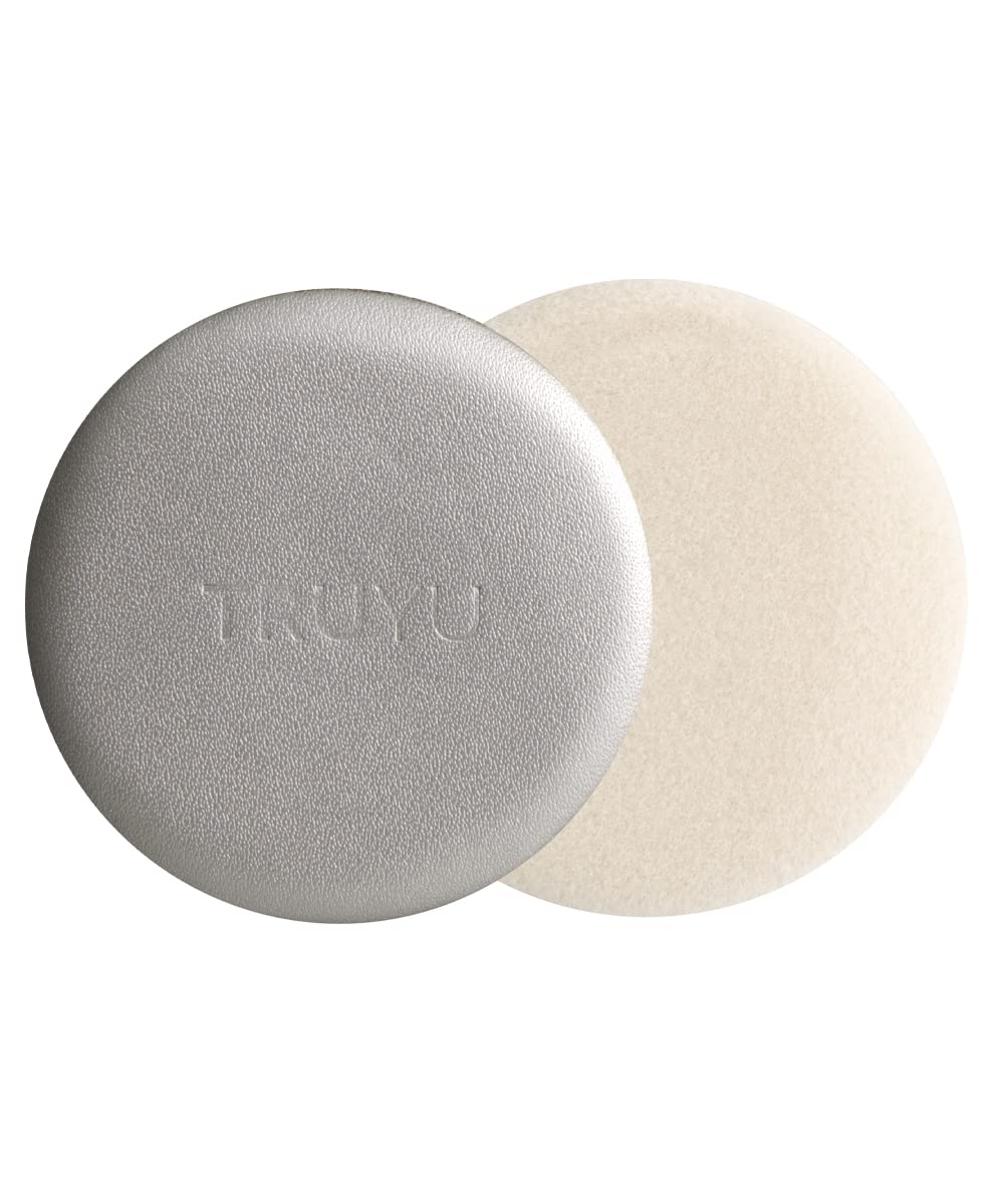 Truyu Qvs Powder Puffs - 2 Count, Cotton, White, 0.3 Ounce Makeup Applicators