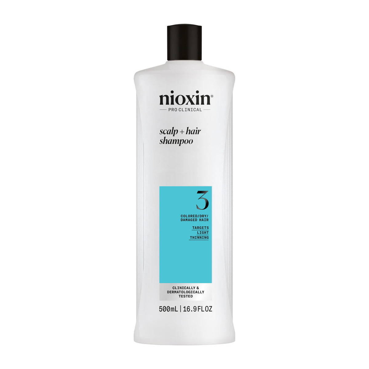 Nioxin System 3 Hair Thickening Shampoo For Damaged Hair, 16.9 Fl Oz - Light Thinning Care